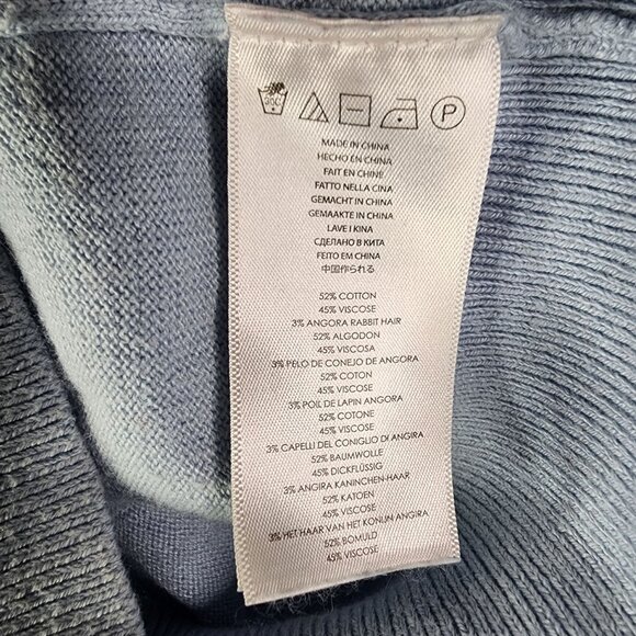 Womens Light Blue Michael Kors Sweater Chain Detail V-Neck Long Sleeve Size M - Picture 9 of 14